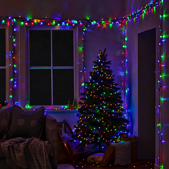 Гірлянда Різдвяна фея вулична 50 (м) 500 LED чорний провід Мультиколір CF500L50MBML | Зображення 5
