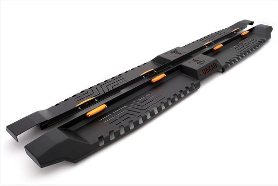 Боковые Подножки Dakar V2 с LED (2019-2025, 2 шт, металл) для Mitsubishi L200