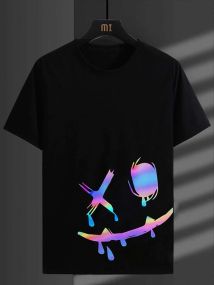 Футболка мужская с принтом повседневная S Черная