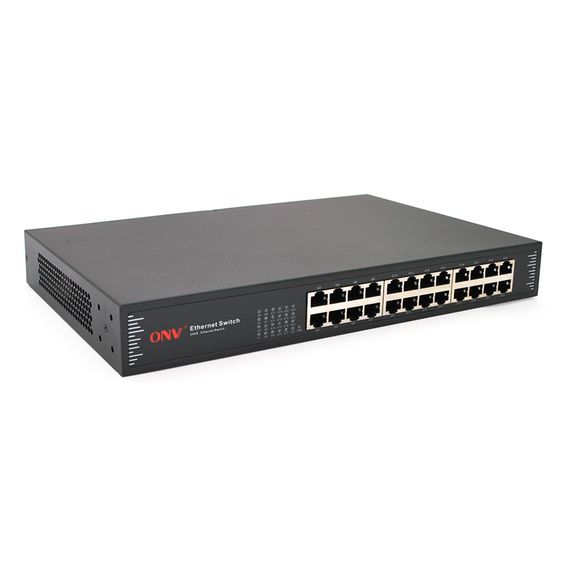 Коммутатор Gigabit Ethernet ONV-H3024в металлическом корпусе, 24x1000Мб портов