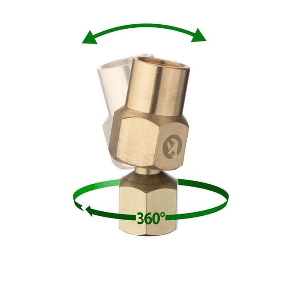 Шарнір поворотний, внутрішня різьба 1/4 "- 1/4", латунь INTERTOOL PT-2209 | Зображення 3