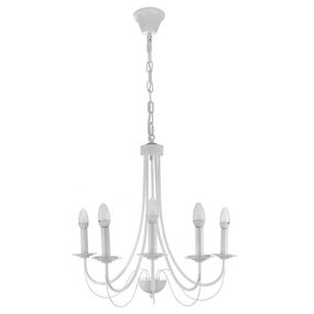 Люстра подвесная свеча E14 40W WH (BKL-590S/5)