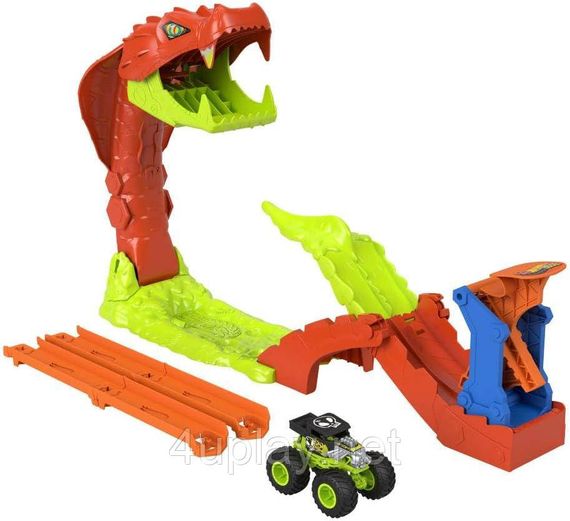 Трек Хот Вілс Монстр-трак Атака змії з Бон Шейкером Hot Wheels Monster Trucks Snake Slam Takedown | Зображення 1