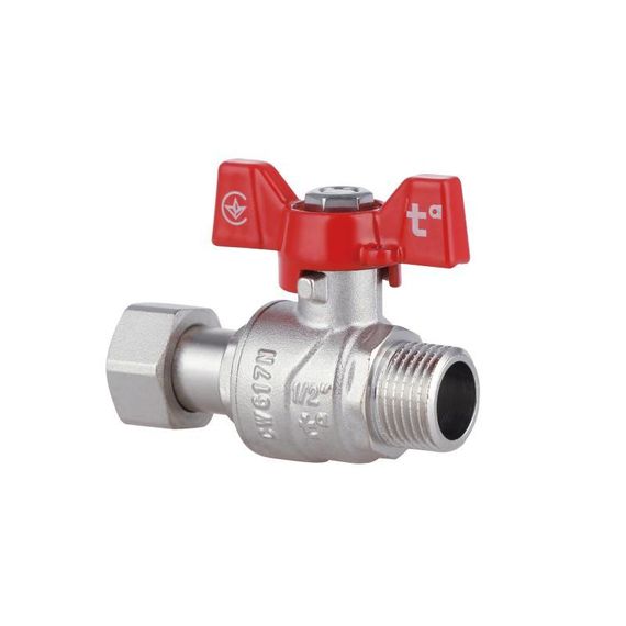 Кран кульовий із накидною гайкою Thermo Alliance Forte 1/2" ВЗ для води прямий SF261W15 | Зображення 2