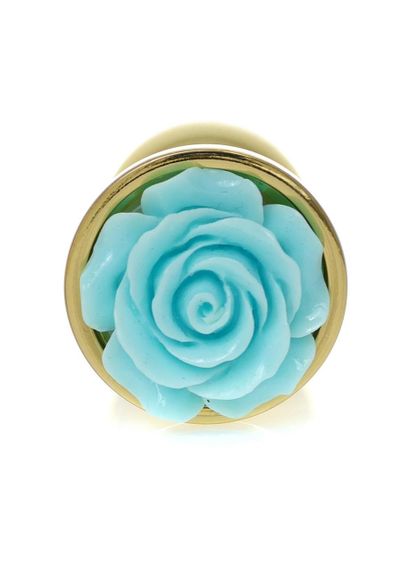 Анальна пробка Plug-Jewellery Gold PLUG ROSE- Light Blue Sex Aura | Зображення 1