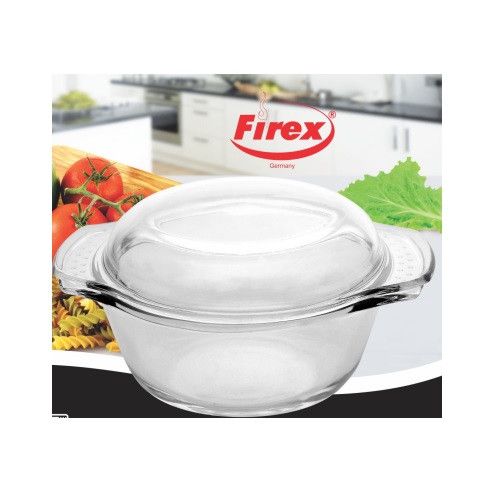 Каструля з термоскла з кришкою 2000ml кругла MS-0082