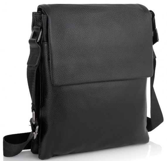 Чоловіча сумка з натуральної шкіри Tiding Bag чорна