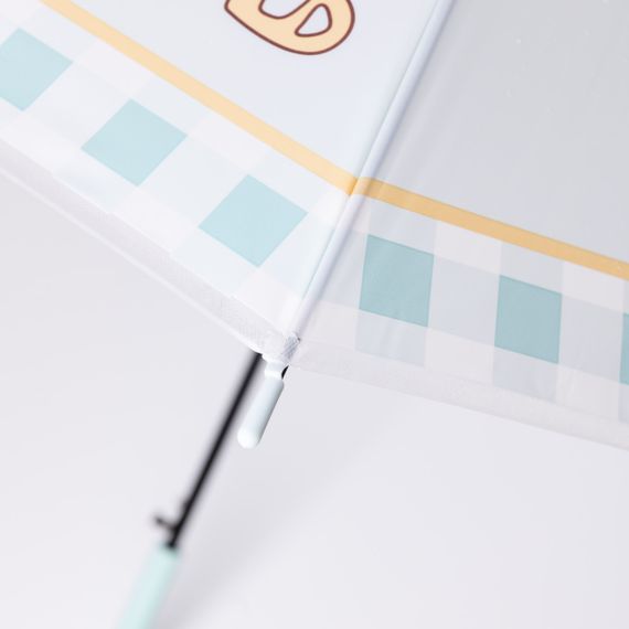 Класична дитяча парасолька-тростина напівавтомат з поліестеру міцна надійна 8 спиць діаметр 94 см М'ятний HP-23-11M | Зображення 4