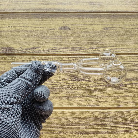 Стеклянная трубка Skull Double Oil Clear | Зображення 1