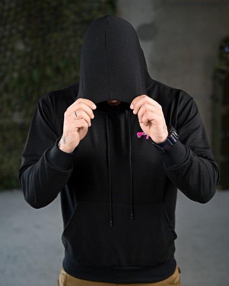 Мілітарі худі колір чорний ПП7876 | Зображення 4