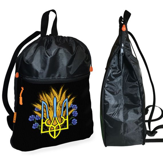 Шкільний рюкзак дитячий Тризуб Україна + Сумка для взуття спортивної форми рюкзак-мішок хлопчикові (01855) | Зображення 1