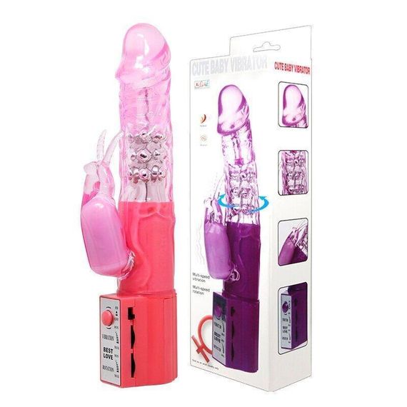 Вібратор з стимулятором клітора "Cute baby vibrator" BW-004102 PINK Sex Aura | Зображення 1