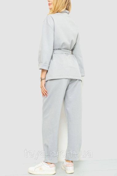 Костюм женский повседневный, цвет светло-серый, размеры S, M, L, L, XL FA_008217 | Зображення 3