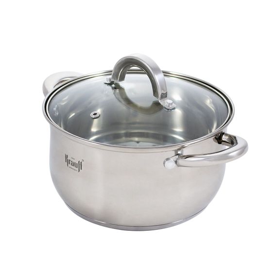 Каструля Krauff Steil 26-238-075, 3.4 л, 20 см, з нержавіючої сталі з кришкою, для всіх типів плит | Зображення 1
