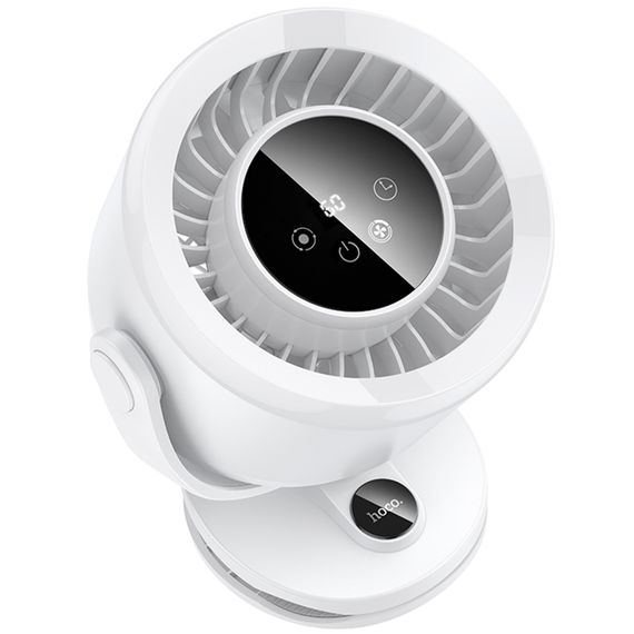 Портативний вентилятор Hoco HX608 handheld folding fan 3600 mAh White | Зображення 3
