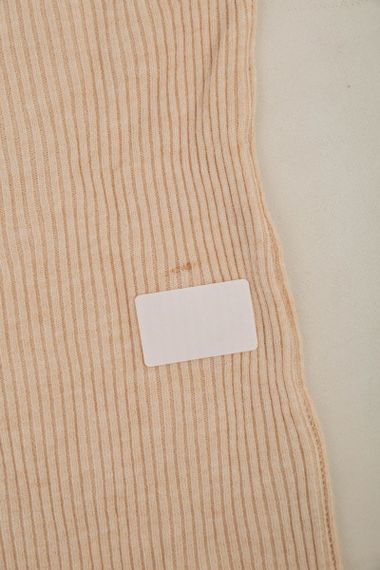 Кофта женская в рубчик  -уценка, цвет светло-бежевый, 204R037-U-1 | Зображення 5
