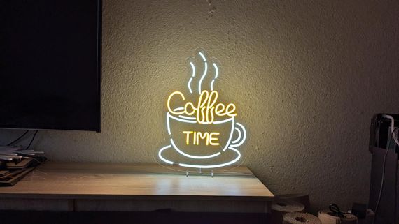 Неоновий світильник Coffee TIME 385х500 acr-n000115 | Зображення 1
