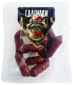 Ковбаски сиров'ялені з м'яса птиці Салямки бекон Галичм'ясо 100 г.