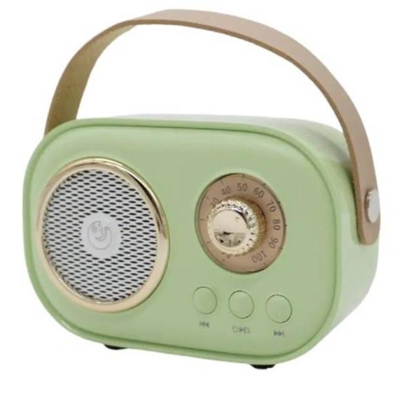Караоке з мікрофоном на акумуляторі Ретро Bluetooth Зелений