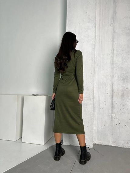 Женское облегающее платье-гольф миди NB24002 цвет хаки, размер 46/48 | Зображення 1