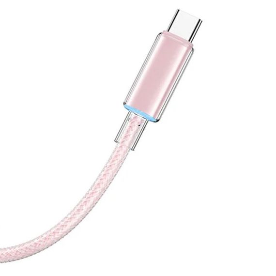 Дата кабель USAMS US-SJ659 Type-C to Lightning PD Cloud Series (1.2m) Pink | Зображення 1