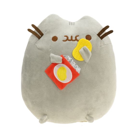 Плюшевая мягкая игрушка Кот Пушин с чипсами 15х15см Pusheen Cat