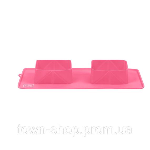 Миска складная WAUDOG Silicone, 385х230х50 мм розовый | Зображення 1