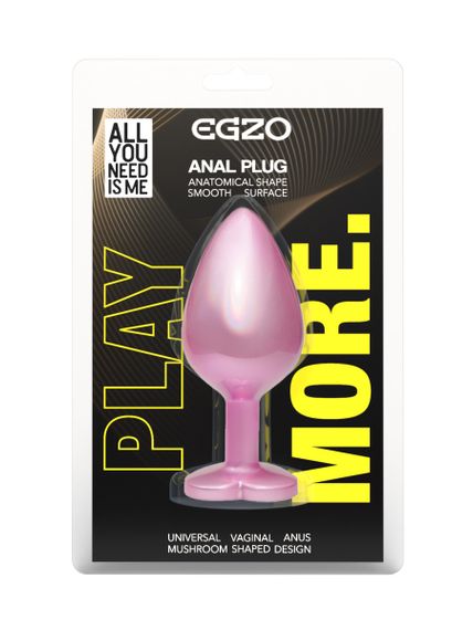 Анальна пробка з кристалом EGZO - Pink Perl Heart Plug Lime, size S Sex Aura | Зображення 5