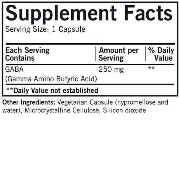 Аминокомплекс Swanson GABA 250 mg 60 Caps | Зображення 1