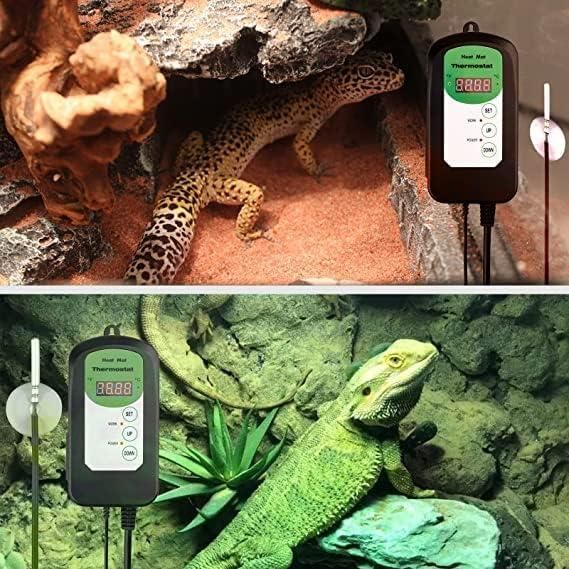 Цифровий термостатний регулятор RIOGOO для пророщування насіння, рослин, рептилій, ферментації, 20–42 °C, терморегулятор | Зображення 3