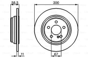 Диск гальмівний MERCEDES-BENZ S-CLASS, BOSCH (0986478472)
