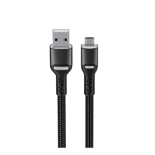 Кабель USB MicroUSB Havit HV-CB6215 3,0A 1м чорний