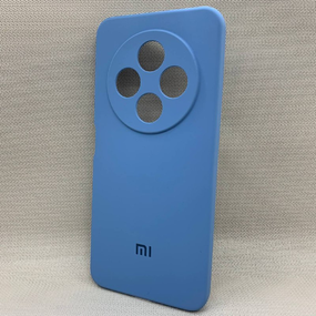 Чехол с логотипом для Xiaomi Redmi 14C 4G | Противоударный | Soft Touch | Голубой