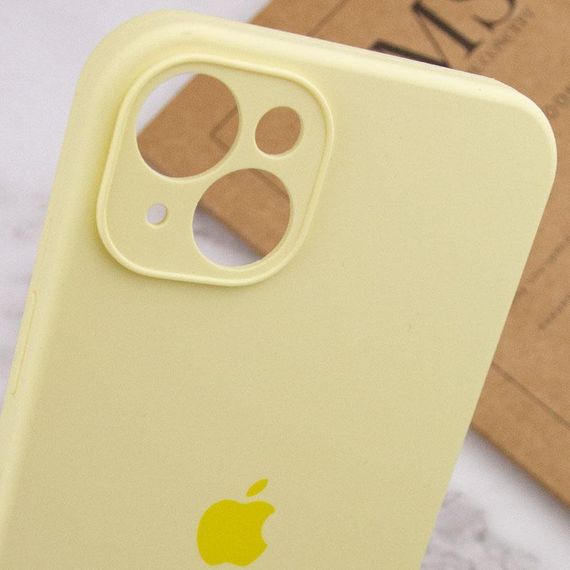 Чохол Silicone Case Full Camera Protective (AA) для Apple iPhone 15 (6.1") Жовтий / Mellow Yellow | Зображення 6