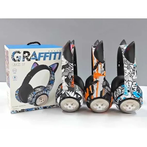 Наушники накладные беспроводные AKZ-37 с LED