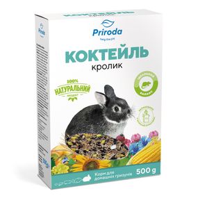 Корм Природа Коктейль «Кролик» для декоративных кроликов, 500 г