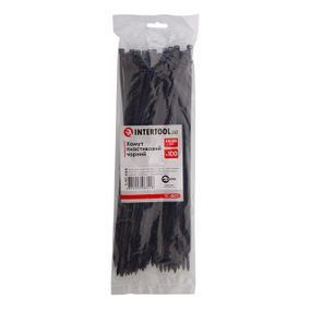 Хомут пластиковий 4,8*300 мм, чорний, 100 од. INTERTOOL TC-4831