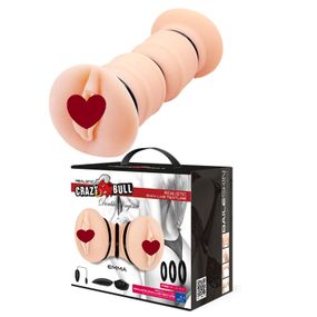 Мастурбатор-Вагіна з двома входами і вібрацією CRAZY BULL-EMMA Double Vagina, BM - 009148ZH Sex Aura