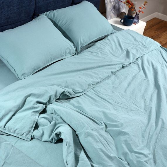 Комплект постільної білизни SoundSleep Stonewash Adriatic євро pastel mint м'ятний | Зображення 4
