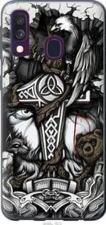 Чехол на Samsung Galaxy A40 2019 A405F Тату Викинг из пластика FCh_015943