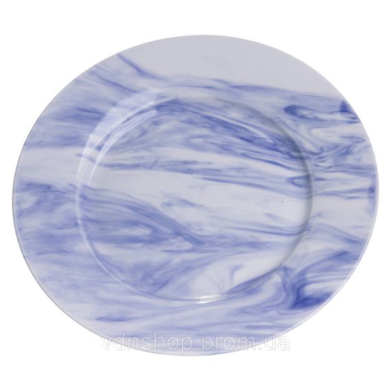 Столовий набір посуду 24 предмети на 6 осіб Marble Clara порцеляновий Синій MD-24-3B | Зображення 4