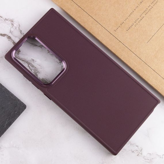 TPU чохол Bonbon Metal Style для Samsung Galaxy S24 Ultra Бордовий / Plum | Зображення 3