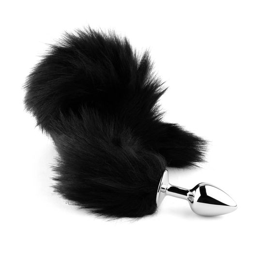 Анальна пробка - Fox Tail Black, XL | Зображення 2