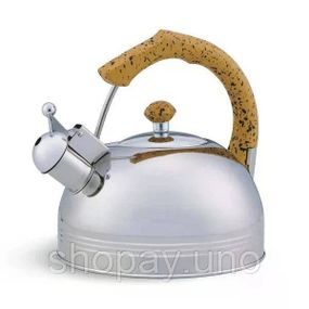 Чайник из нержавеющей стали с пищалкой, Чайник из нержавеющей стали качественный на кухню 3 л GC-47
