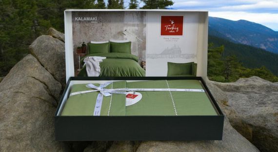 Постільна білизна Turkiz Ranforse Prima 200 х 220 см Kalamaki Green | Зображення 1