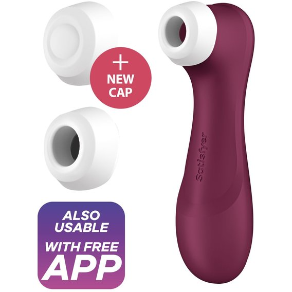 Вакуумний вібратор Pro 2 Generation 3 with Liquid Air wine red Sex Aura | Зображення 4