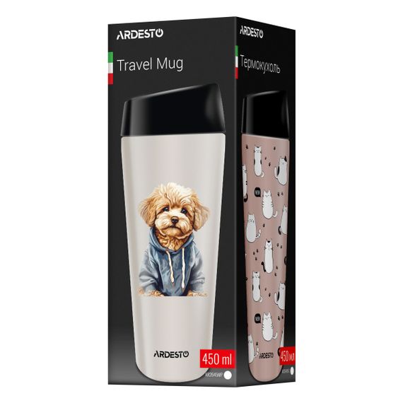 Термочашка Ardesto Сoffee Time Maltipoo AR2645MP 450 мл бежевая | Зображення 5