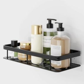 Металева полиця для ванної кімнати, 30х13х4,5 см, Bathroom shelf / Самоклеюча полиця органайзер / Поличка для ванни