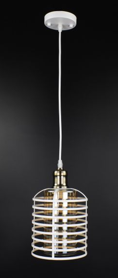 Люстра підвісна LOFT на 1 лампочку 27064 Білий 30-80х16х16 см.