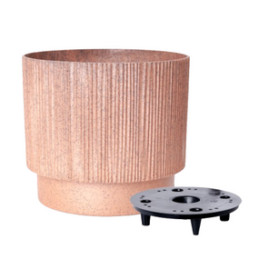 Вазон Осло зі вставкою 16см карамель WOOD Алеана
